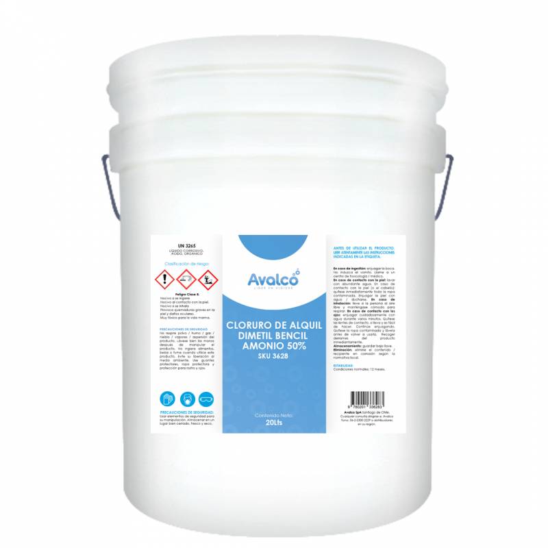 Cloruro de Alquil Dimetil Bencil Amonio 50% Bd 20 lt