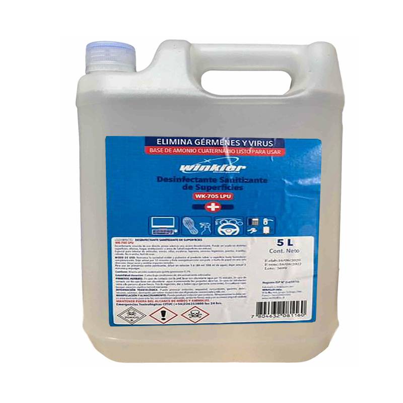 WK-705 LPU Desinfectante de Superficies 5lts Amonio Cuaternario